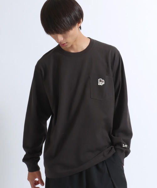 Lee(リー)の「Lee(リー)ワンポイントロゴポケットロンT メンズ レディース ユニセックス/長袖(Tシャツ/カットソー・メンズ・ホワイト/ネイビー/スミクロ/ピンク・M/L/XL)」の17枚目の写真
