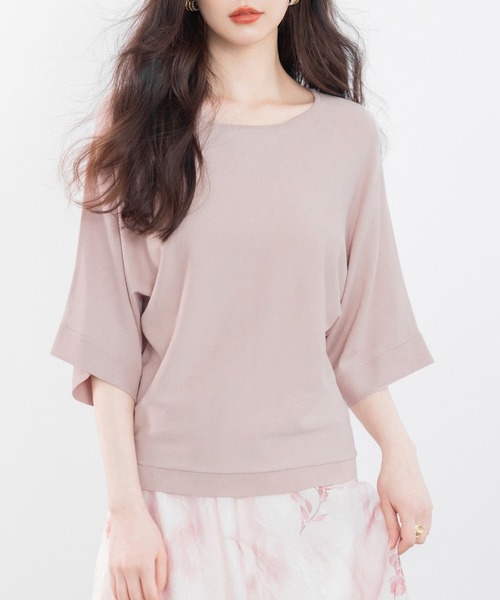 DRESS PLUS(ドレスプラス)の「バックパールボタンニットプルオーバー(ニット/セーター・レディース・ブルーグレー/ベージュ/ピンク/ブラック・M/L)」の18枚目の写真