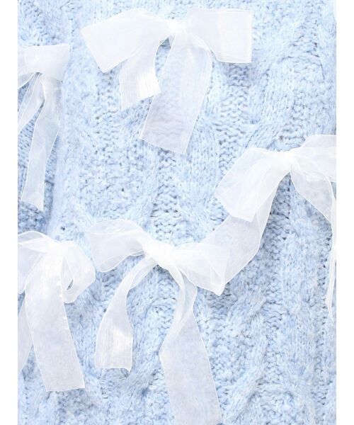 merry jenny（メリージェニー）の「りぼんがいっぱいニット　/　リボンがいっぱいニット（ニット/セーター・レディース・ブラック/ピンク/ブルー・FREE）」の14枚目の写真