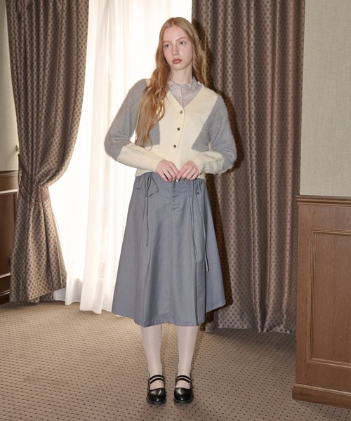 idem(イデム)の「feather mix cardigan/フェザーMIXカーディガン(カーディガン/ボレロ・レディース・ピンク/アイボリー・FREE)」の12枚目の写真