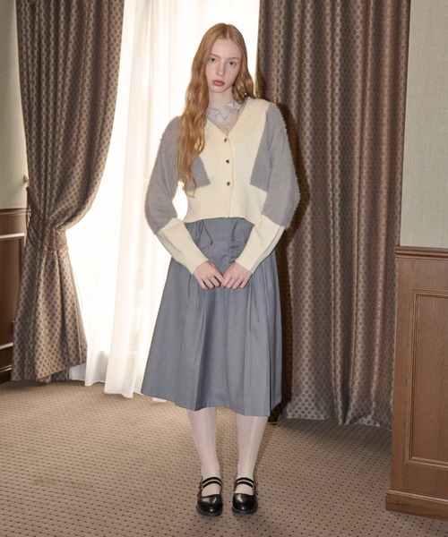 idem(イデム)の「feather mix cardigan/フェザーMIXカーディガン(カーディガン/ボレロ・レディース・ピンク/アイボリー・FREE)」の13枚目の写真
