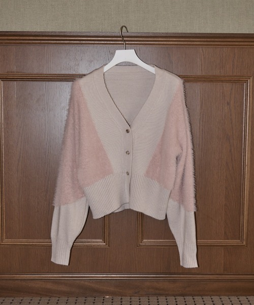 idem（イデム）の「feather mix cardigan/フェザーMIX