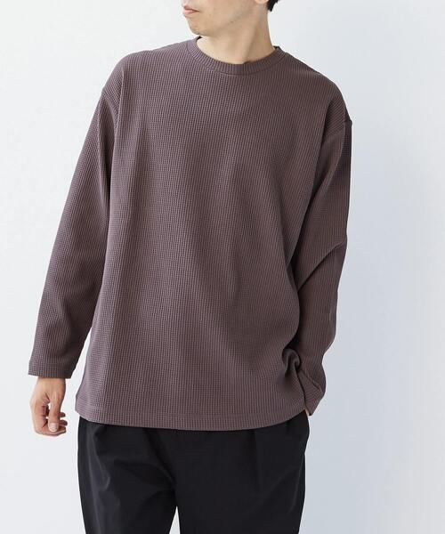【MASTER FRAME/マスターフレーム】コットンライクワッフルクルーネックロングスリーブTシャツ（Tシャツ/カットソー）｜MASTER FRAME（マスターフレーム ）