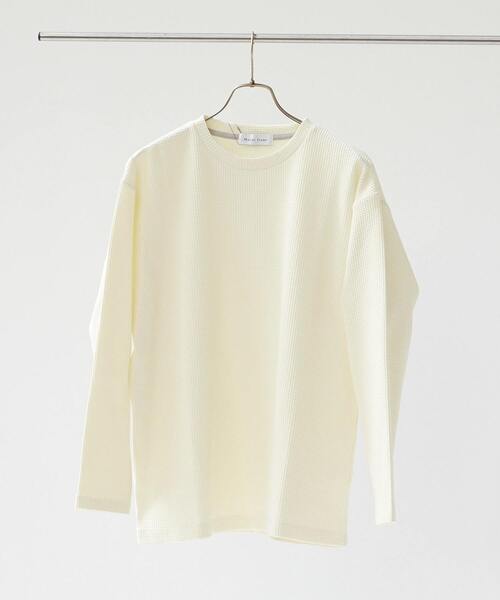 MASTER FRAME（マスターフレーム ）の「【MASTER FRAME/マスターフレーム】コットンライクワッフルクルーネックロングスリーブTシャツ（Tシャツ/カットソー・メンズ・グレー/ブラック/アイボリー/ホワイト・3/4/2）」の22枚目の写真