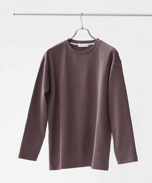 MASTER FRAME（マスターフレーム ）の「【MASTER FRAME/マスターフレーム】コットンライクワッフルクルーネックロングスリーブTシャツ（Tシャツ/カットソー・メンズ・グレー/ブラック/アイボリー/ホワイト・3/4/2）」の20枚目の写真