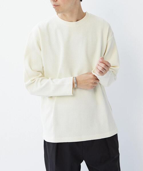 MASTER FRAME（マスターフレーム ）の「【MASTER FRAME/マスターフレーム】コットンライクワッフルクルーネックロングスリーブTシャツ（Tシャツ/カットソー・メンズ・グレー/ブラック/アイボリー/ホワイト・3/4/2）」の11枚目の写真