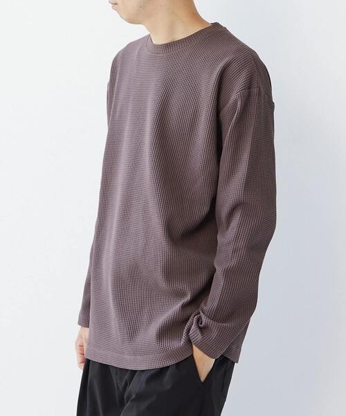 MASTER FRAME（マスターフレーム ）の「【MASTER FRAME/マスターフレーム】コットンライクワッフルクルーネックロングスリーブTシャツ（Tシャツ/カットソー・メンズ・グレー/ブラック/アイボリー/ホワイト・3/4/2）」の8枚目の写真