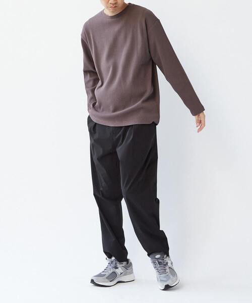 MASTER FRAME（マスターフレーム ）の「【MASTER FRAME/マスターフレーム】コットンライクワッフルクルーネックロングスリーブTシャツ（Tシャツ/カットソー・メンズ・グレー/ブラック/アイボリー/ホワイト・3/4/2）」の6枚目の写真