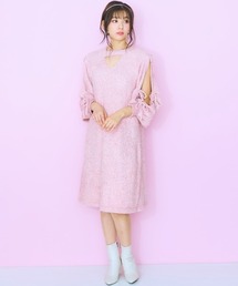 marun | ＜大きいサイズ＞ ラメシャギーニットワンピース marun(ワンピース)