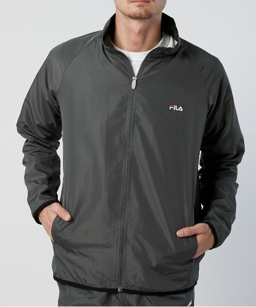 FILA(フィラ)の「タフタ素材スタンドジャケット(その他アウター・メンズ・チャコールグレー/ブラック/ネイビー・X-LARGE/LARGE/MEDIUM)」の1枚目の写真