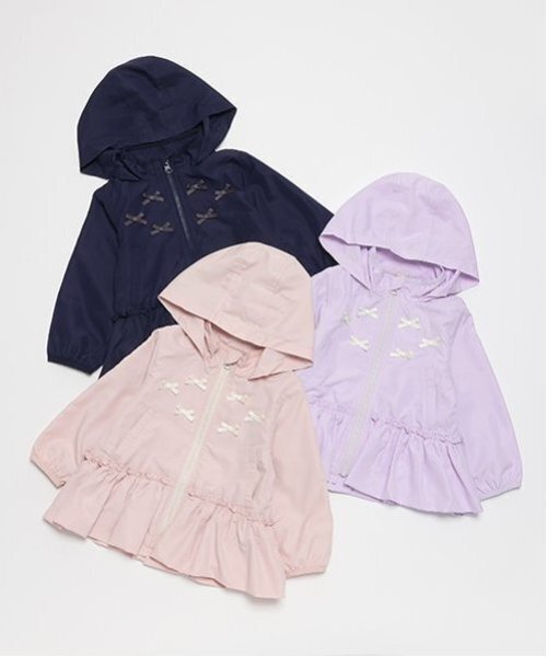 petit main（プティマイン）の「【撥水】ペプラムウィンブレ（ナイロンジャケット・キッズ・ネイビー/ラベンダー/ライトピンク・80ｃｍ/90cm/100cm/110cm/120cm/130cm）」の11枚目の写真