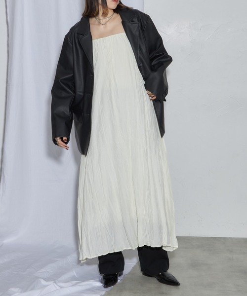 leimn（レイムン）の「フェイクレザージャケット（テーラードジャケット・レディース・ブラック/ブラウン・M）」の6枚目の写真