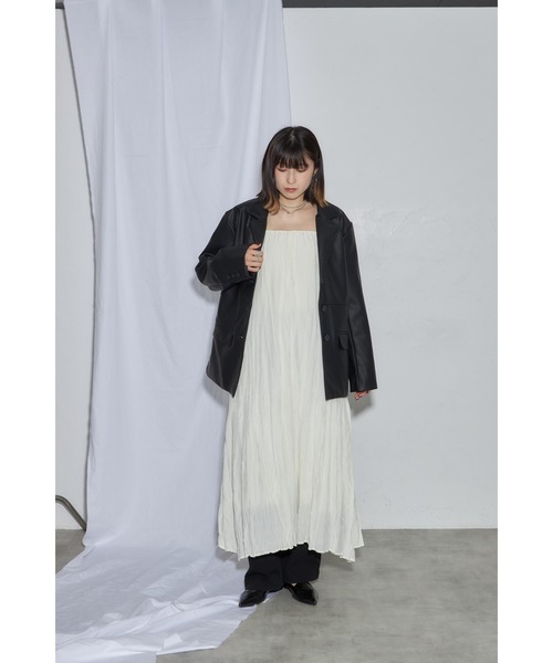 leimn（レイムン）の「フェイクレザージャケット（テーラードジャケット・レディース・ブラック/ブラウン・M）」の8枚目の写真