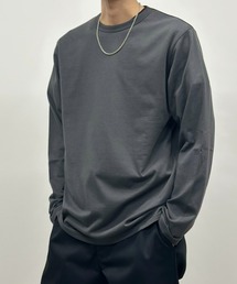 NAVY（ネイビー）の「【抗菌防臭】NAVY ベーシック 天竺クルーネック L/S TEE（Tシャツ/カットソー）」