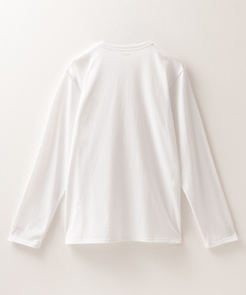 NAVY(ネイビー)の「【抗菌防臭】NAVY ベーシック 天竺クルーネック L/S TEE(Tシャツ/カットソー・メンズ・ブラック/グレイッシュベージュ/チャコールグレー/ホワイト・S/M/L/XL/XXL)」の6枚目の写真