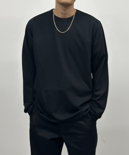 NAVY(ネイビー)の「【抗菌防臭】NAVY ベーシック 天竺クルーネック L/S TEE(Tシャツ/カットソー・メンズ・ブラック/グレイッシュベージュ/チャコールグレー/ホワイト・S/M/L/XL/XXL)」の16枚目の写真