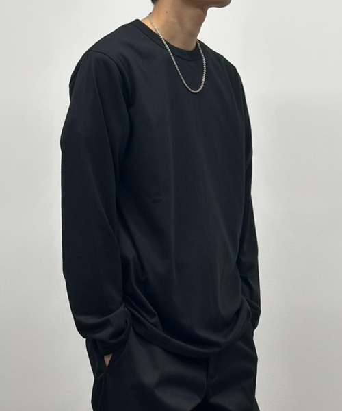 NAVY(ネイビー)の「【抗菌防臭】NAVY ベーシック 天竺クルーネック L/S TEE(Tシャツ/カットソー・メンズ・ブラック/グレイッシュベージュ/チャコールグレー/ホワイト・S/M/L/XL/XXL)」の17枚目の写真