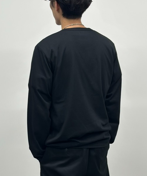 NAVY(ネイビー)の「【抗菌防臭】NAVY ベーシック 天竺クルーネック L/S TEE(Tシャツ/カットソー・メンズ・ブラック/グレイッシュベージュ/チャコールグレー/ホワイト・S/M/L/XL/XXL)」の18枚目の写真