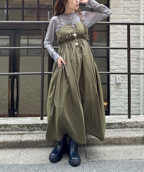 w closet（ダブルクローゼット）の「ラメチュール長袖プルオーバー（Tシャツ/カットソー・レディース・ベージュ/ブラウン/グレー・FREE）」の7枚目の写真