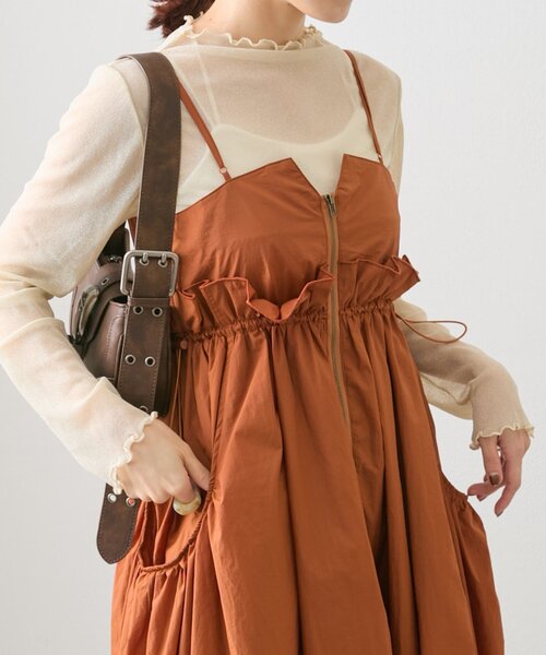 w closet（ダブルクローゼット）の「ラメチュール長袖プルオーバー（Tシャツ/カットソー・レディース・ベージュ/ブラウン/グレー・FREE）」の19枚目の写真