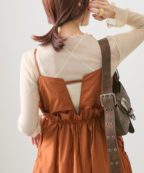 w closet（ダブルクローゼット）の「ラメチュール長袖プルオーバー（Tシャツ/カットソー・レディース・ベージュ/ブラウン/グレー・FREE）」の22枚目の写真