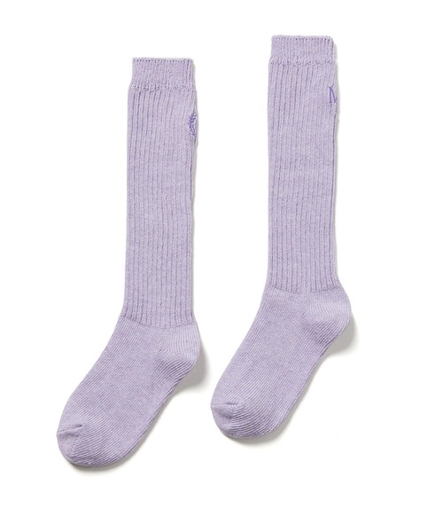 Mardi Mercredi（マルディメクルディ）の「LONG SOCKS MRD LOGO（ソックス/靴下・レディース・ダークブラウン/ミント/ラベンダー/チャコール/オリーブ・FREE）」の5枚目の写真