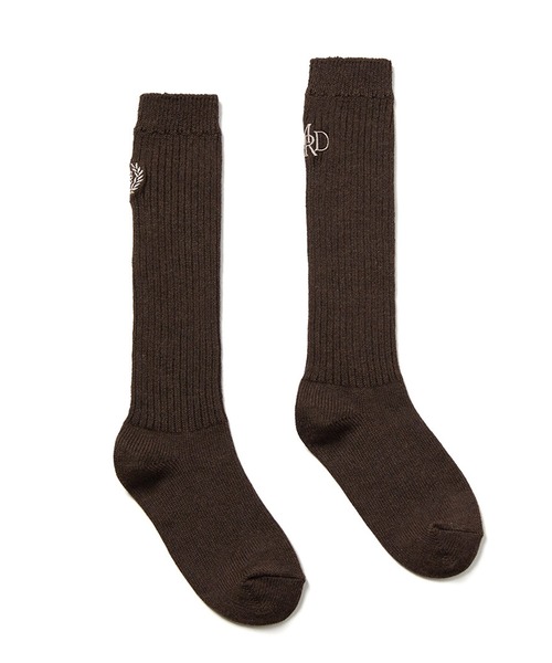 Mardi Mercredi（マルディメクルディ）の「LONG SOCKS MRD LOGO（ソックス/靴下・レディース・ダークブラウン/ミント/ラベンダー/チャコール/オリーブ・FREE）」の15枚目の写真