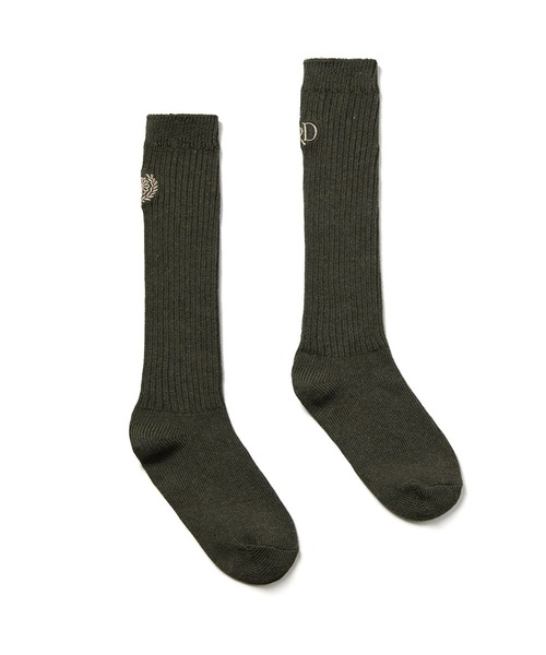 Mardi Mercredi（マルディメクルディ）の「LONG SOCKS MRD LOGO（ソックス/靴下・レディース・ダークブラウン/ミント/ラベンダー/チャコール/オリーブ・FREE）」の17枚目の写真