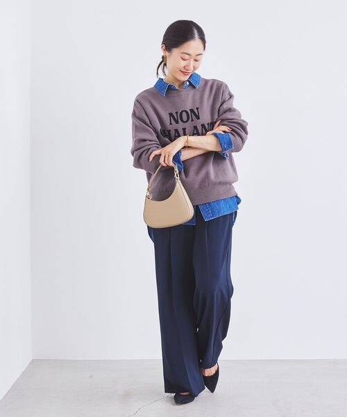 le.coeur blanc（ルクールブラン）の「ダブルジャガードロゴニット（ニット/セーター・レディース・モカ/アイボリー/ライトグレー・38）」の22枚目の写真