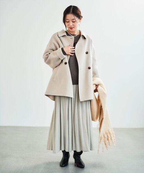 【セール】ダブルジャガードロゴニット（ニット/セーター）｜le.coeur blanc（ルクールブラン）