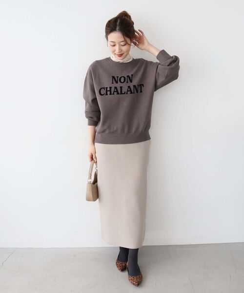 【セール】ダブルジャガードロゴニット（ニット/セーター）｜le.coeur blanc（ルクールブラン）