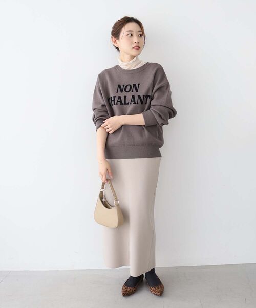 【セール】ダブルジャガードロゴニット（ニット/セーター）｜le.coeur blanc（ルクールブラン）