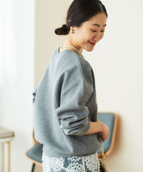 【セール】ダブルジャガードロゴニット（ニット/セーター）｜le.coeur blanc（ルクールブラン）