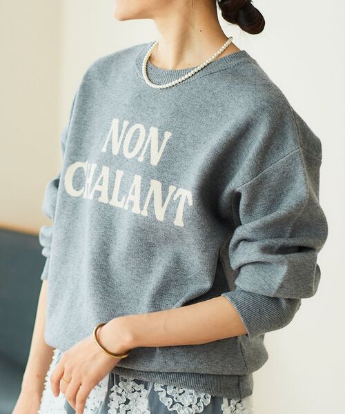 【セール】ダブルジャガードロゴニット（ニット/セーター）｜le.coeur blanc（ルクールブラン）