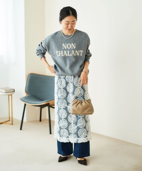 【セール】ダブルジャガードロゴニット（ニット/セーター）｜le.coeur blanc（ルクールブラン）