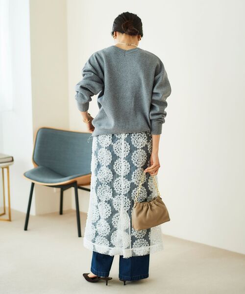 【セール】ダブルジャガードロゴニット（ニット/セーター）｜le.coeur blanc（ルクールブラン）