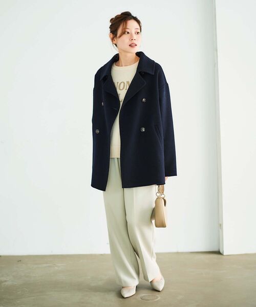 【セール】ダブルジャガードロゴニット（ニット/セーター）｜le.coeur blanc（ルクールブラン）