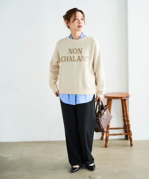 【セール】ダブルジャガードロゴニット（ニット/セーター）｜le.coeur blanc（ルクールブラン）