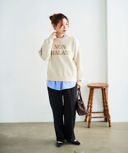 【セール】ダブルジャガードロゴニット（ニット/セーター）｜le.coeur blanc（ルクールブラン）