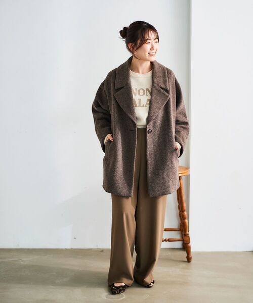 【セール】ダブルジャガードロゴニット（ニット/セーター）｜le.coeur blanc（ルクールブラン）