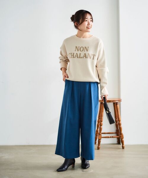 【セール】ダブルジャガードロゴニット（ニット/セーター）｜le.coeur blanc（ルクールブラン）