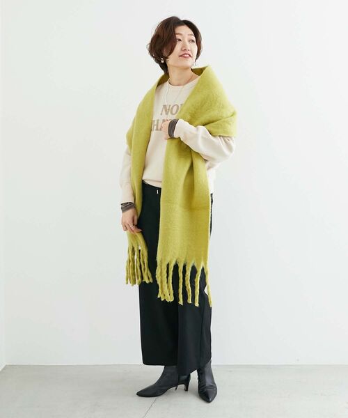 le.coeur blanc（ルクールブラン）の「ダブルジャガードロゴニット（ニット/セーター・レディース・モカ/アイボリー/ライトグレー・38）」の4枚目の写真