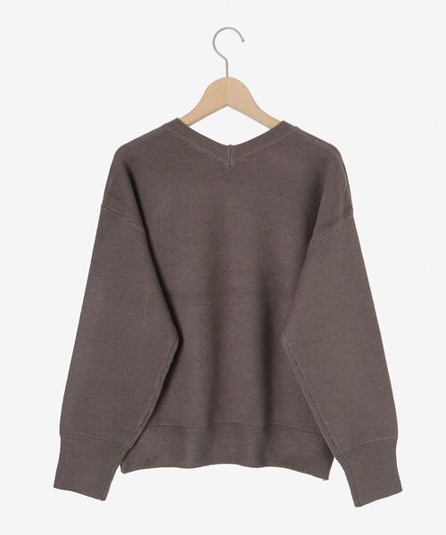 le.coeur blanc（ルクールブラン）の「ダブルジャガードロゴニット（ニット/セーター・レディース・モカ/アイボリー/ライトグレー・38）」の7枚目の写真