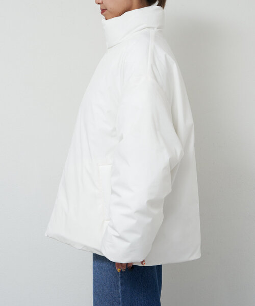 CIAOPANIC（チャオパニック）の「ポリタスラン中綿スタンドジャケット（ダウンジャケット/コート・レディース・ブラック/オフホワイト/グレー・LARGE/MEDIUM/SMALL）」の20枚目の写真