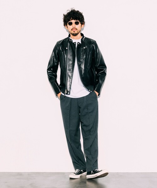 FREAK'S STORE（フリークスストア）の「ウールライク イージースラックス（スラックス・メンズ・ブラック/ネイビー/グレー・SMALL/LARGE/MEDIUM）」の14枚目の写真