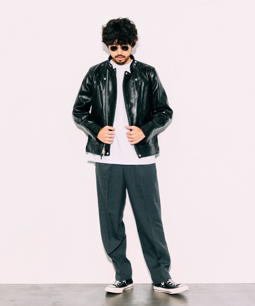 FREAK'S STORE（フリークスストア）の「ウールライク イージースラックス（スラックス・メンズ・ブラック/ネイビー/グレー・SMALL/LARGE/MEDIUM）」の16枚目の写真