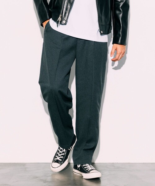 FREAK'S STORE（フリークスストア）の「ウールライク イージースラックス（スラックス・メンズ・ブラック/ネイビー/グレー・SMALL/LARGE/MEDIUM）」の19枚目の写真