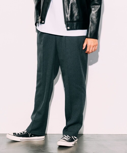 FREAK'S STORE（フリークスストア）の「ウールライク イージースラックス（スラックス・メンズ・ブラック/ネイビー/グレー・SMALL/LARGE/MEDIUM）」の21枚目の写真