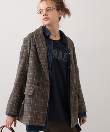 SALOON(サルーン)/チェックジャケットコート
