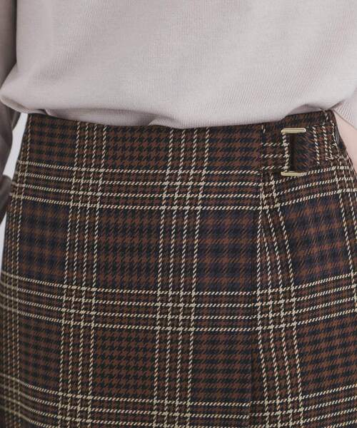 index（インデックス）の「◆チェックAラインスカート【洗濯機洗い可/イージーアイロン】（スカート・レディース・ブラウン系その他2/ネイビー系1・36/38/40/42）」の15枚目の写真
